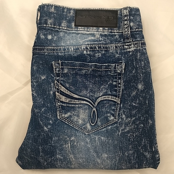 Twentyone Black Bleach Effects Straight Stretch Size 7/8R jeans - Picture 2 of 16